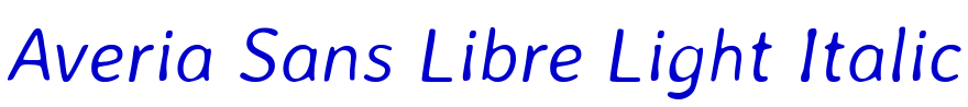 Averia Sans Libre Light Italic шрифт